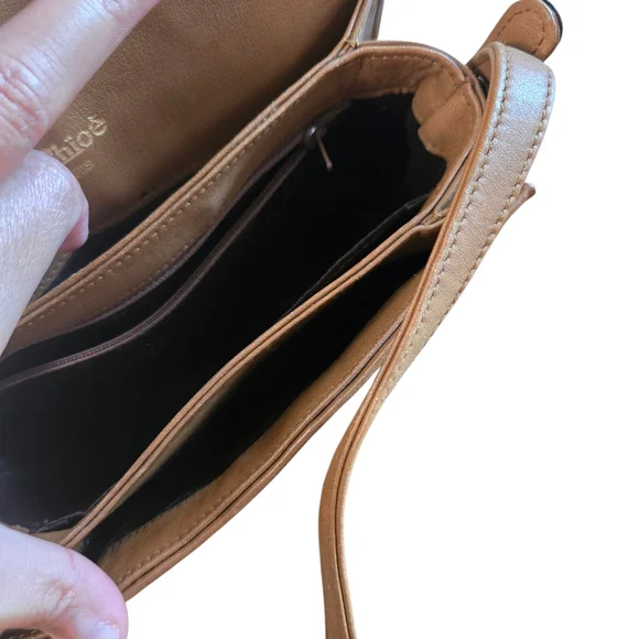 Authentic Chloe Croc-Embossed Brown Crossbody Bag - Picture 8 of 8